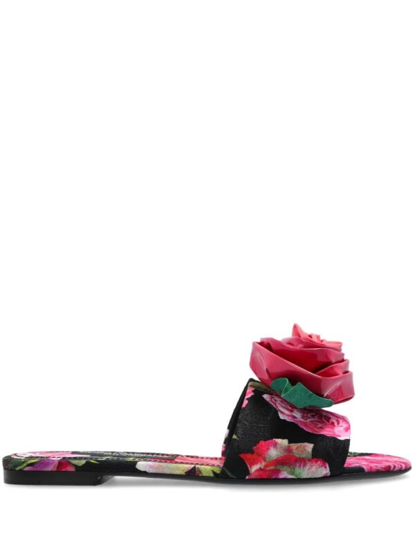 Dolce & Gabbana  floral-motif slides