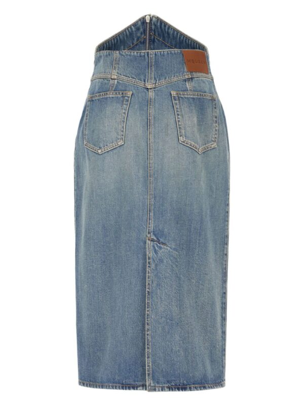 Alexander McQueen  denim midi skirt - Image 2