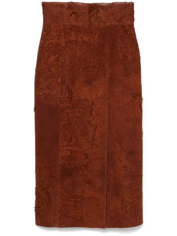 Alexander McQueen  suede midi skirt