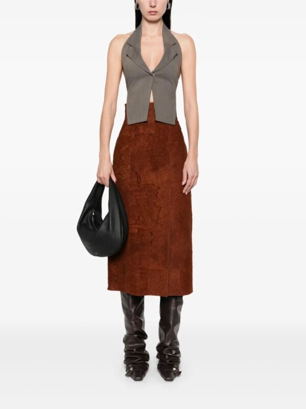 Alexander McQueen  suede midi skirt - Image 2