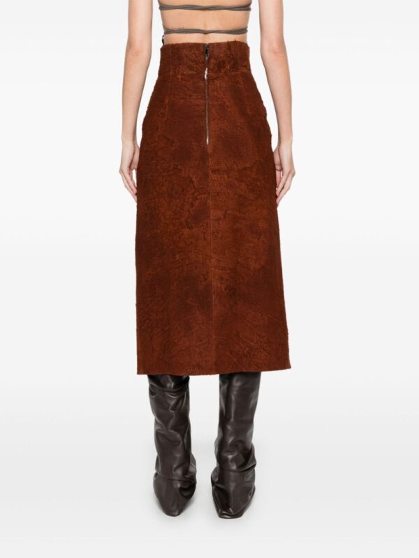 Alexander McQueen  suede midi skirt - Image 4