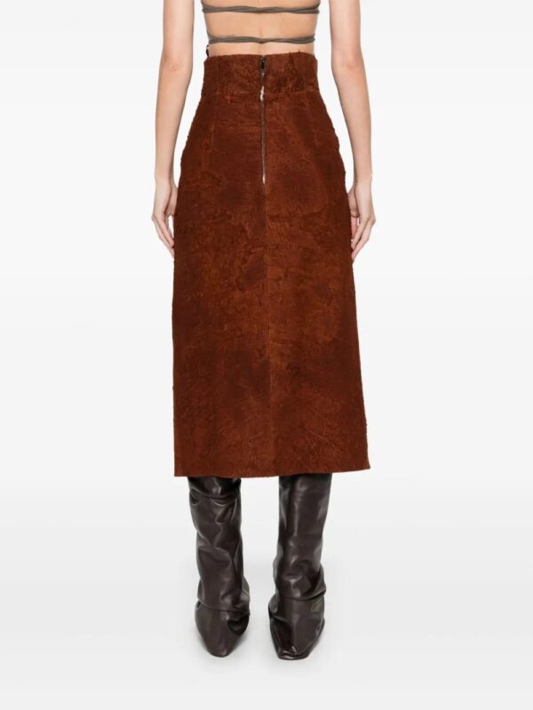 Alexander McQueen  suede midi skirt - Image 4