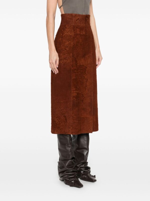 Alexander McQueen  suede midi skirt - Image 3