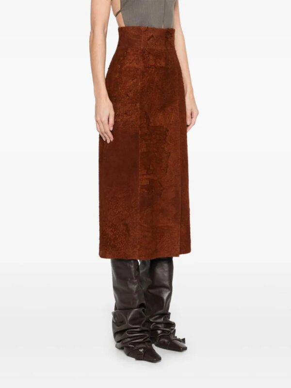 Alexander McQueen  suede midi skirt - Image 3