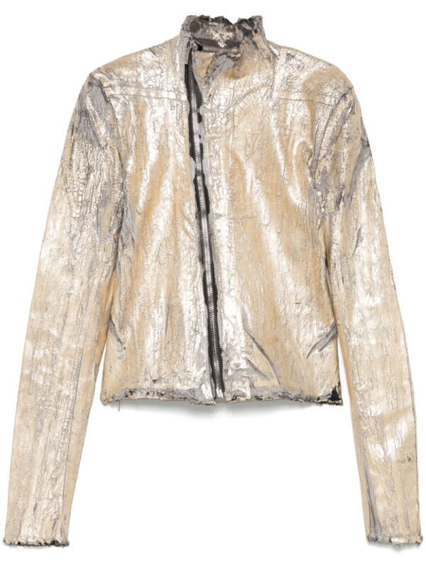 Rick Owens  cracked-effect jacket
