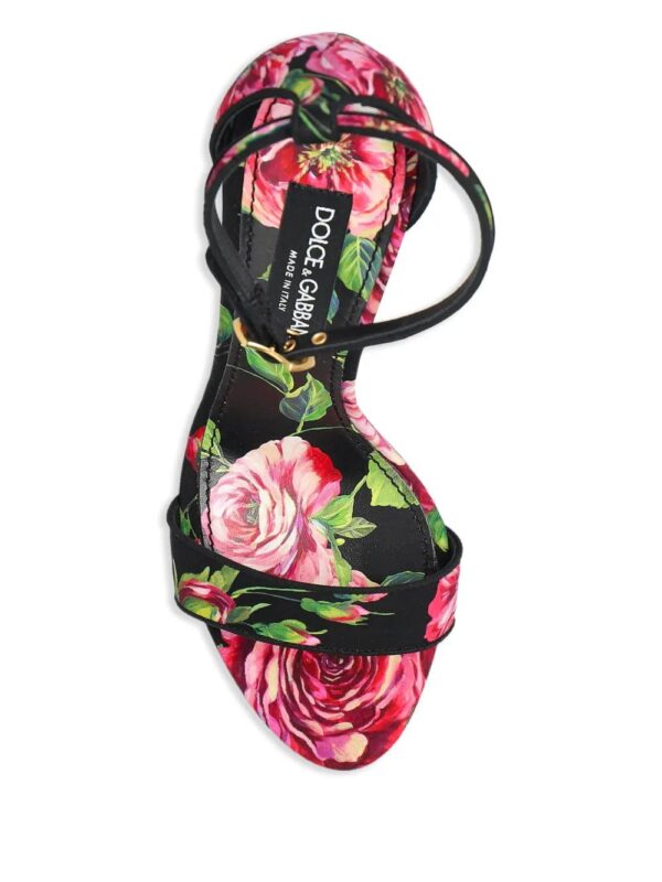 Dolce & Gabbana  115mm floral-print sandals - Image 4