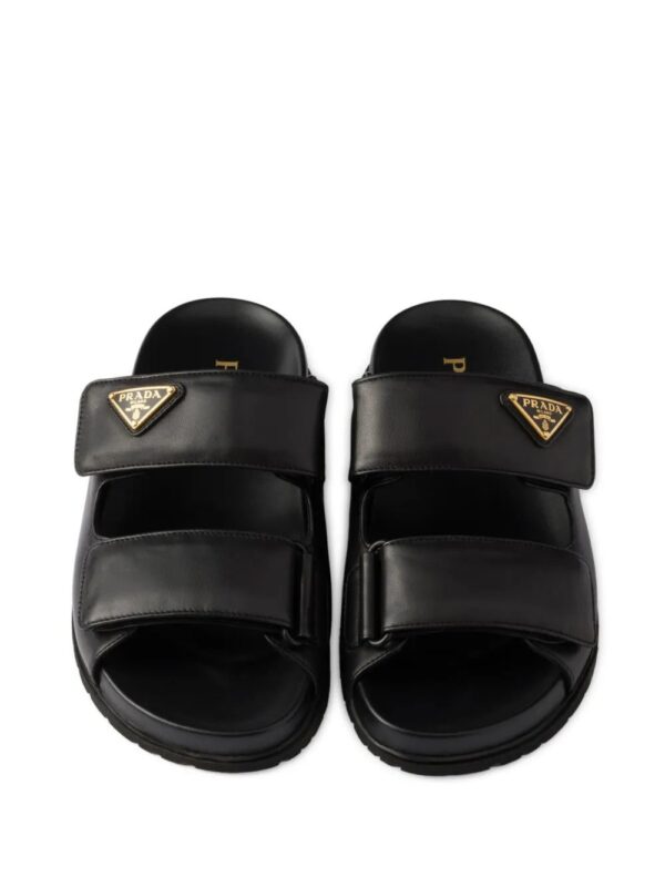 Prada  touch-strap leather sandals - Image 4