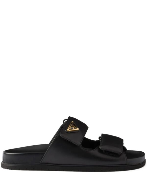 Prada  touch-strap leather sandals