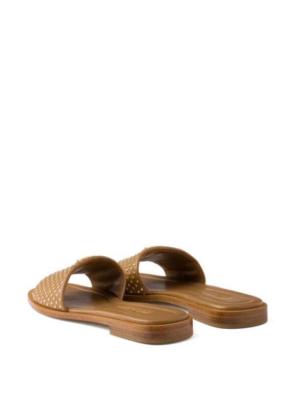 Prada  stud-embellished leather slides - Image 3