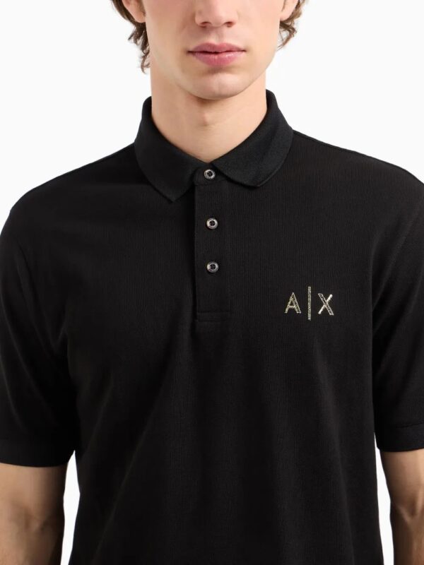 Armani Exchange  cotton polo shirt - Image 4
