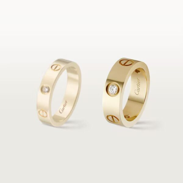 Cartier LOVE ring, classic model, 3 diamonds - Image 4