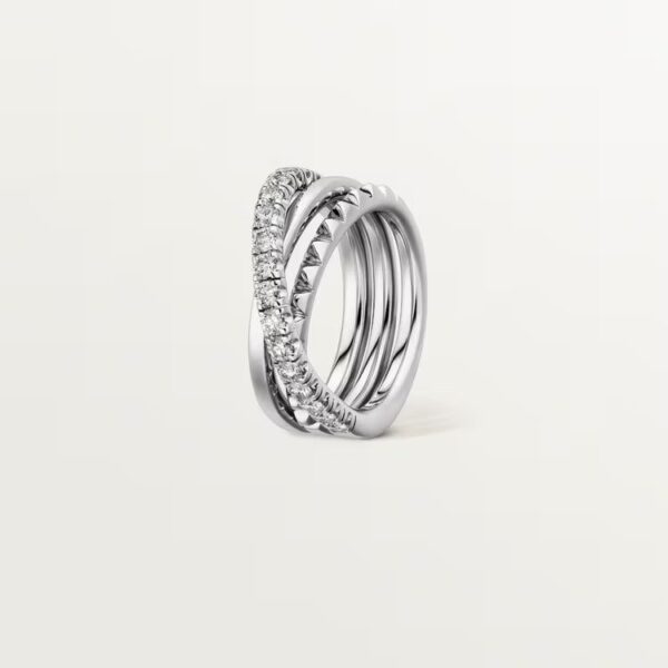 Cartier Agrafe ring, half-paved - Image 2
