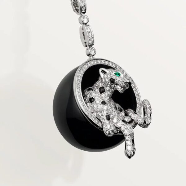 Cartier Panthère de Cartier necklace, black nephrite jade, paved - Image 3