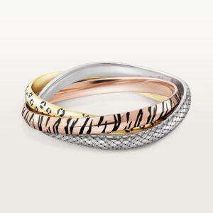 Cartier Trinity bracelet, lacquer, diamonds