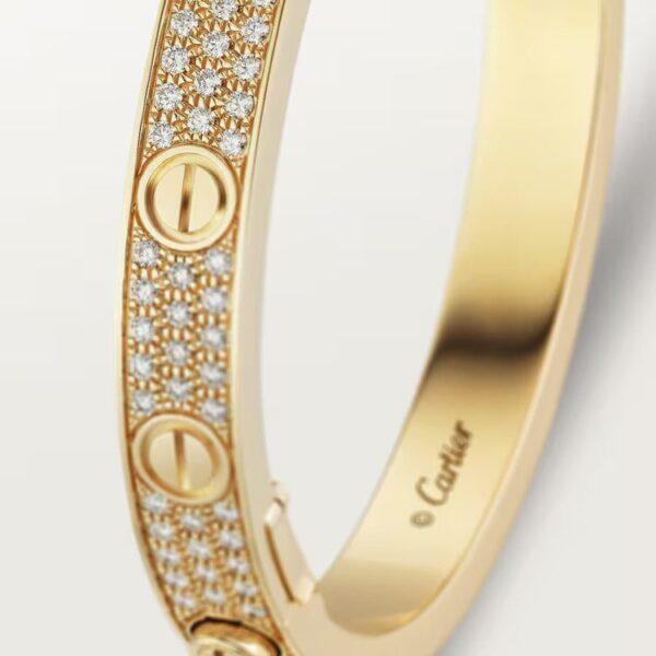 Cartier LOVE bracelet, classic model, paved - Image 2
