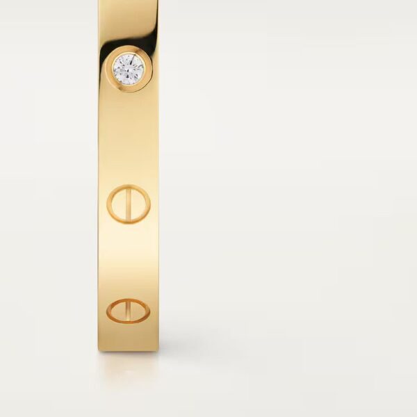 Cartier LOVE cuff, open, classic model, 1 diamond - Image 3