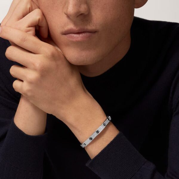 Cartier LOVE bracelet, classic model, paved, ceramic - Image 4