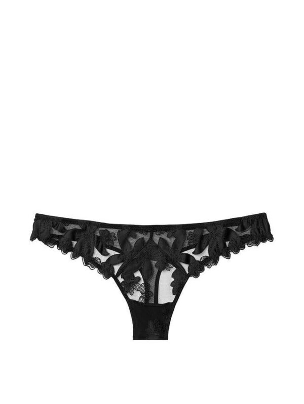 Victoria's Secret Ziggy Glam Floral Embroidery Thong Panty - Image 2