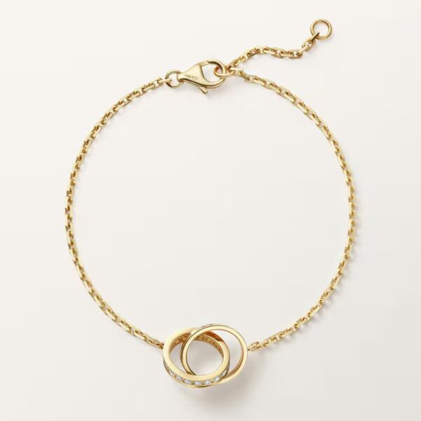 Cartier  LOVE bracelet, on chain, paved