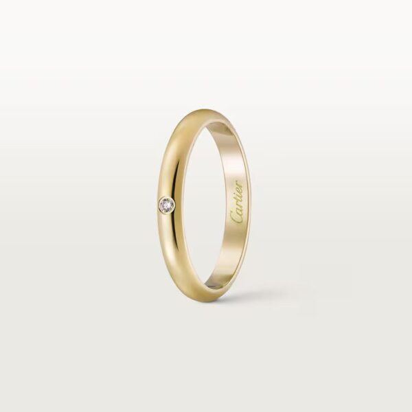 Cartier 1895 wedding band, 2.6 mm width, 1 diamond - Image 2
