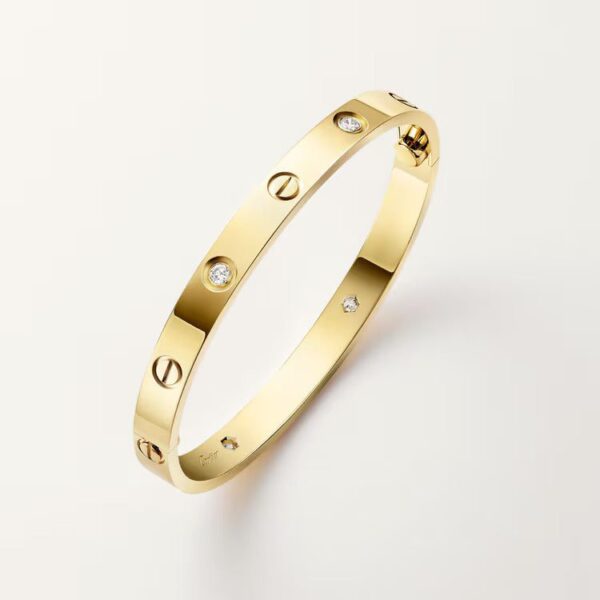 Cartier LOVE bracelet, classic model, 4 diamonds - Image 2