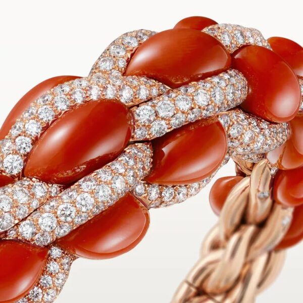 Cartier Libre Tressage bracelet, coral - Image 2