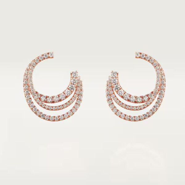 Cartier Etincelle de Cartier hoop earrings, triple row, paved - Image 3