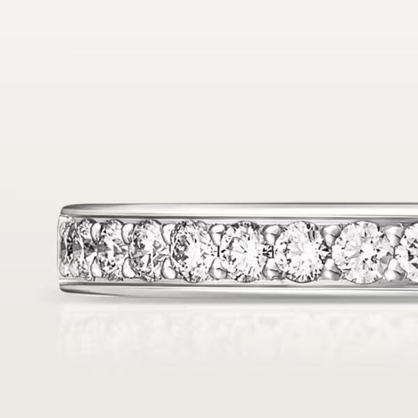 Cartier 1895 wedding band, 2.6 mm width, half-paved - Image 2