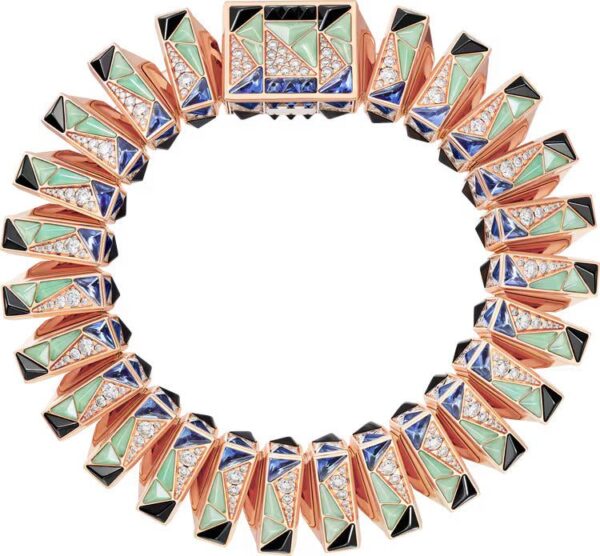 Cartier 78 56 pyramid-cut sapphires Libre watch