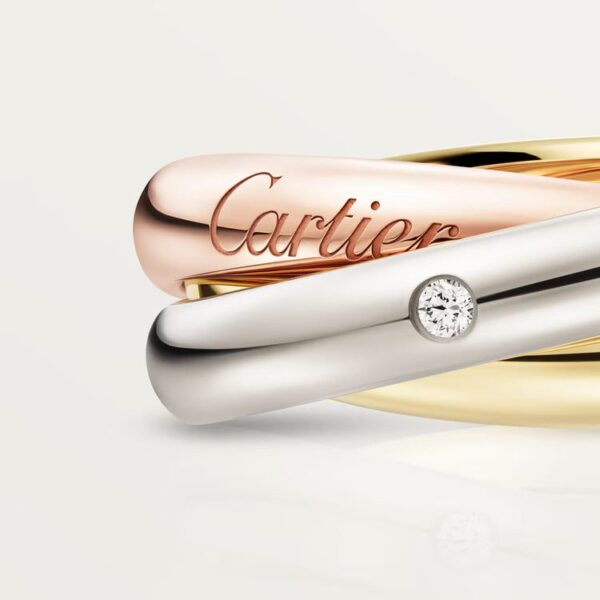 Cartier Trinity ring, classic model, 5 diamonds - Image 3