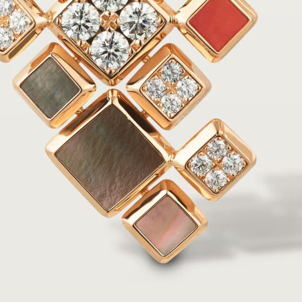Cartier [Sur]naturel earrings, coral, paved - Image 4