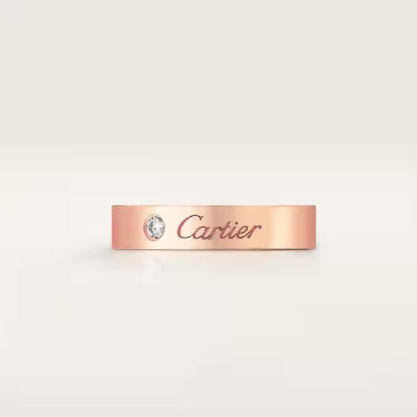 Cartier C de Cartier wedding band, 4 mm width, 1 diamond