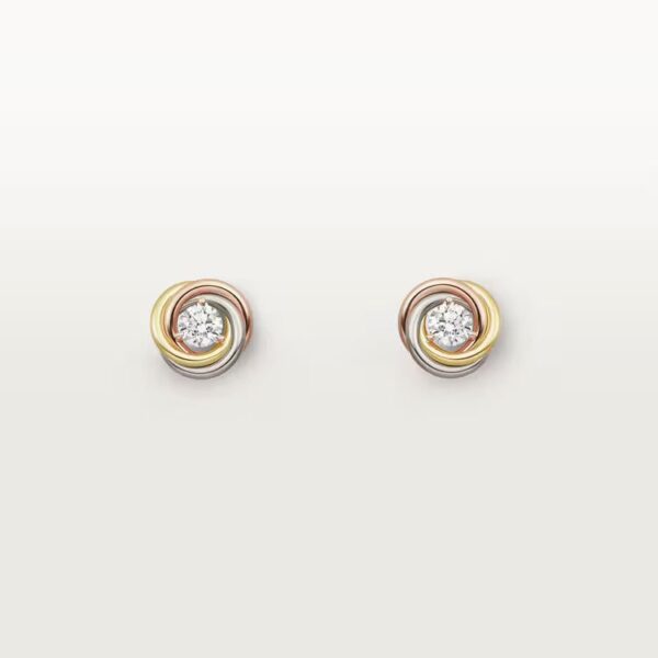 Cartier Trinity stud earrings, 2 diamonds