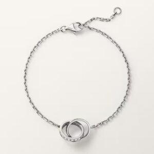 Cartier LOVE bracelet, on chain, half-paved