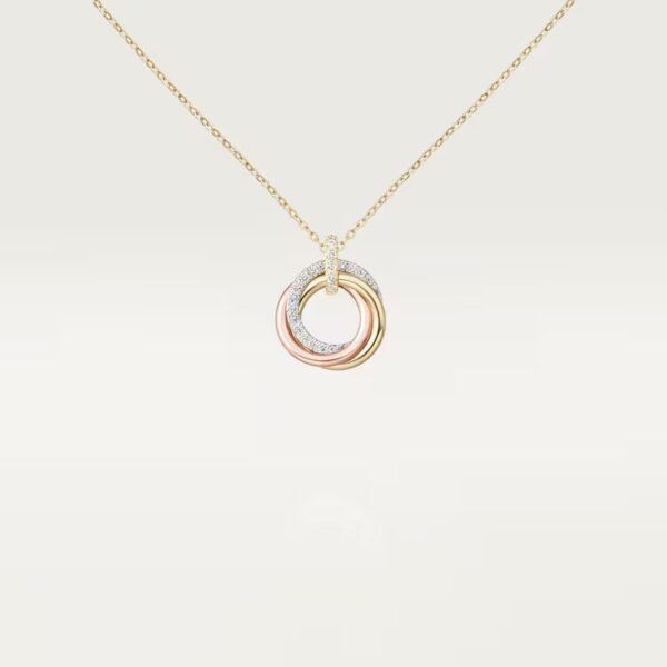 Cartier Trinity pendant, small model, half-paved - Image 3