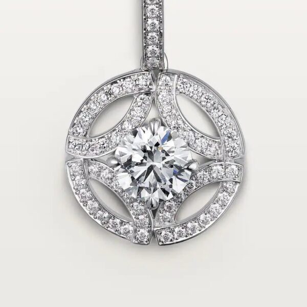 Cartier Galanterie de Cartier sleeper earrings, 2 brilliant-cut diamonds, paved - Image 3