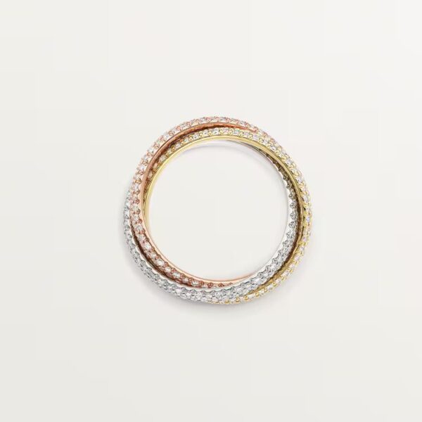 Cartier Trinity ring, classic model, paved - Image 3