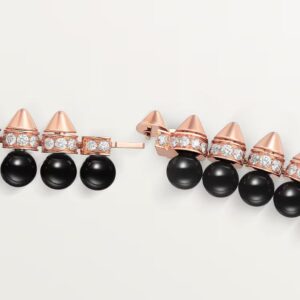Cartier Clash de Cartier bracelet, flexible, onyx, extra-large model, diamonds