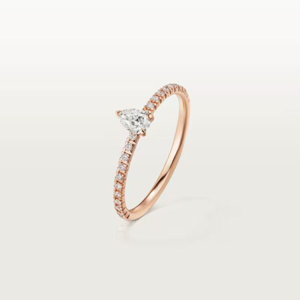 Cartier Etincelle de Cartier ring, pear-shaped diamond, paved