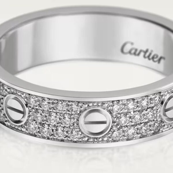 Cartier LOVE ring, small model, paved - Image 3