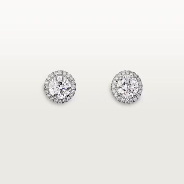Cartier Destinée stud earrings, 2 brilliant-cut diamonds, paved