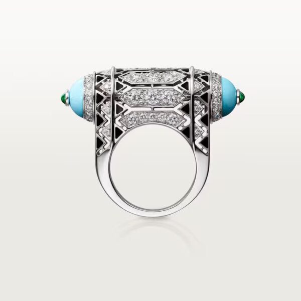 Cartier Géometrie & Contrastes ring, turquoise, paved - Image 2