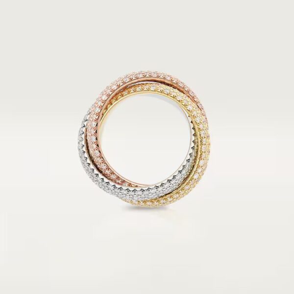 Cartier Trinity ring, large model, paved - Image 2