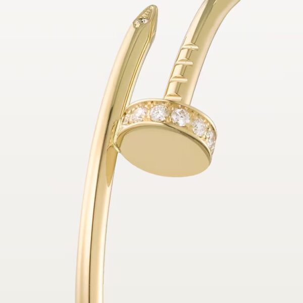 Cartier Juste un Clou hoop earrings, large model, diamonds - Image 3