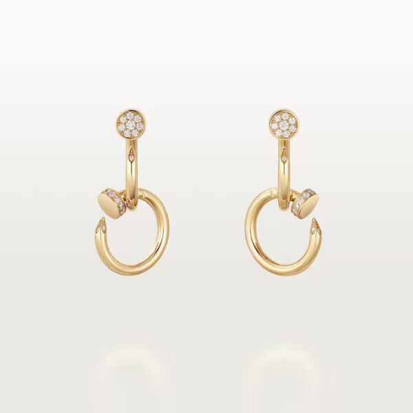 Cartier Juste un Clou earrings, double, diamonds