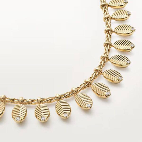Cartier Grain de Café necklace, semi-paved - Image 2