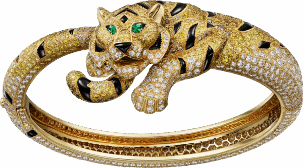 Cartier bracelet, yellow, orange and brown diamonds, paved - Image 4