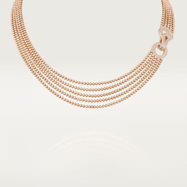 Cartier Agrafe necklace, small model, half-paved