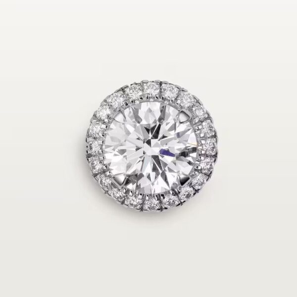 Cartier Destinée stud earrings, 2 brilliant-cut diamonds, paved - Image 2