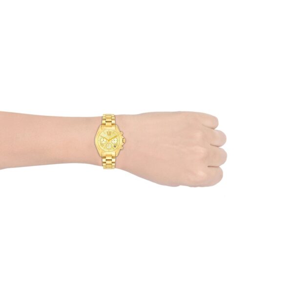 Michael Kors Mini Bradshaw Gold Watch - Image 4